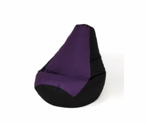 Sako bag pouffe Hruška černo-fialová XXL 140 x 100 cm