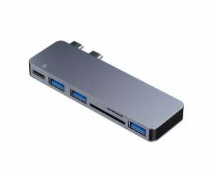 Rozbočovač 6w2 RayCue 2x USB-C do Thunderbolt 3 + 3x USB-...