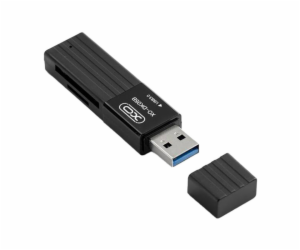 Čtečka paměťových karet XO DK05B USB 3.0 2W1 (černá)