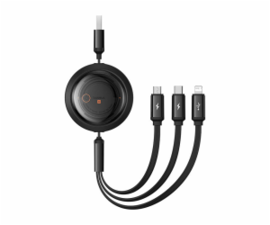 Rychlonabíjecí kabel 3v1 Baseus Free2Draw, USB na micro U...