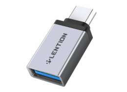 Adaptér USB-C na USB 3.0 Lention (stříbrný)