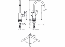 Umyvadlová baterie Hansgrohe Rebris S 72536000, chrom