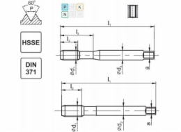 Fanar THREAD UNC 3/8-16 DIN-371B (2B) HSSE 800