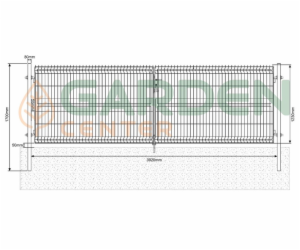 Segmentová brána GARDEN CENTER, 400×123 cm, šedá