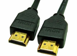 Neutrální video kabel HDMI M - HDMI M, HDMI 1.4 - Vysokorychlostní s Ethernetem, 5 m, pozlacené konektory, černý, Logo blister