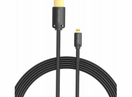 HDMI-D Male to HDMI-A Male Cable Vention AGIBH 2m, 4K 60Hz (Black)