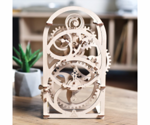 Ugears 3D dřevěné mechanické puzzle Hodinový strojek