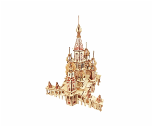 Woodcraft Dřevěné 3D puzzle Chrám Vasila Blaženého přírodní