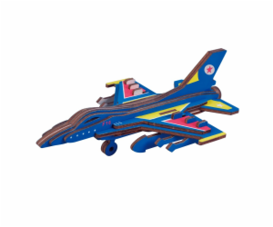 Woodcraft Dřevěné 3D puzzle Bojové letadlo F16