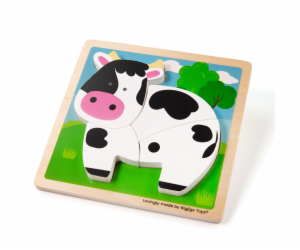 Bigjigs Toys Vkládací puzzle Kravička