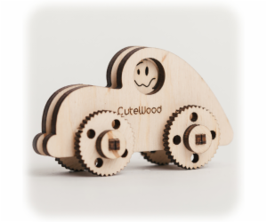 CuteWood Dřevěné 3D puzzle Auto