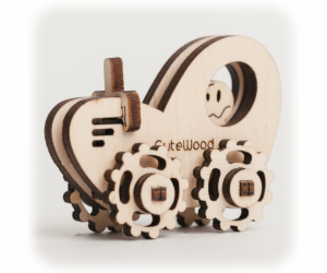 CuteWood Dřevěné 3D puzzle Traktor