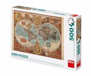 Dino Puzzle Mapa světa z roku 1626 - 500 dílků