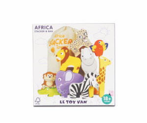 Le Toy Van Petilou Skládací věž Afrika 9 ks