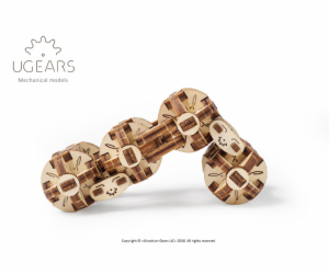 Ugears 3D dřevěné mechanické puzzle Kostka Flexi