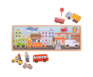 Bigjigs Toys Magnetické puzzle město