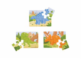 Bigjigs Toys Puzzle 3v1 dinosauři