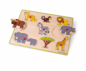 Bigjigs Toys Vkládací puzzle safari