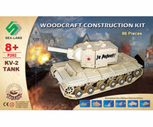 Woodcraft Dřevěné 3D puzzle tank KV 2