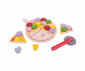 Bigjigs Toys Dřevěná krájecí pizza