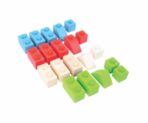 Bigjigs Baby Dřevěné Spojkostky Primary set