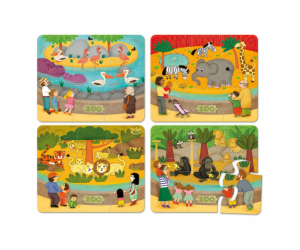 Vilac Dřevěné puzzle Zoo