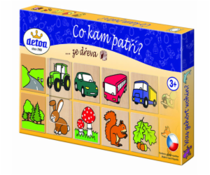 Detoa Dřevěné puzzle Co kam patří