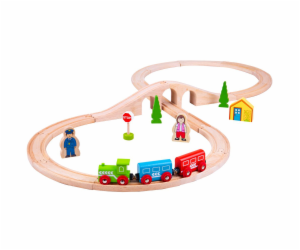 Bigjigs Rail Dřevěná vláčkodráha osmička