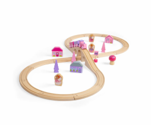 Bigjigs Rail Dřevěná vláčkodráha osmička pro princezny 35...