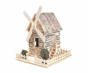 Woodcraft Dřevěné 3D puzzle větrný mlýn