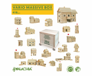 Walachia Dřevěná stavebnice Vario Massive Box 418 dílů