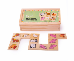 Bigjigs Toys Dřevěné domino farma