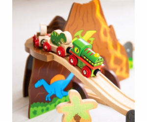 Bigjigs Rail Dřevěná vláčkodráha dinosauři