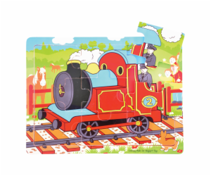 Bigjigs Toys Dřevěné puzzle vlak 9 dílků