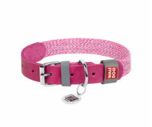 Classic Dog collar with QR code Waudog size M pink