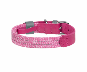 Classic Dog collar with QR code Waudog size L pink