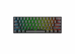 Mechanická klávesnice Royal Kludge RK61 RGB, hnědé spínače (černá)