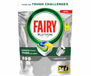 Fairy Platinum All in One Lemon – Kapsle do myčky – 51 kusů