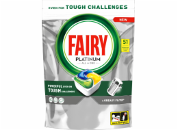 Fairy Platinum All in One Lemon – Kapsle do myčky – 51 kusů