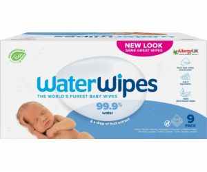 WaterWipes, BIO, vlhčené ubrousky na vodní bázi, 60ks.x9,...