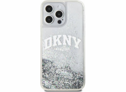 Velké logo DKNY  Liquid Glitter – pouzdro na iPhone 15 Pro (bílé)