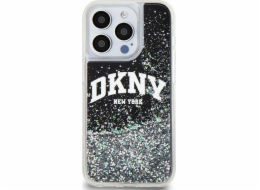 DKNY  tekuté třpytivé velké logo – pouzdro na iPhone 13 Pro (černé)