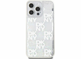 DKNY  Liquid Glitter Multilogo – pouzdro iPhone 15 Pro Max (bílé)