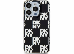 DKNY  DKHCP15SHDLCEK iPhone 15 / 14 / 13 6.1 černý/černý pevný obal IML kostkovaný mono vzor