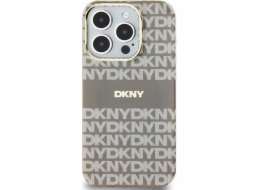 DKNY  DKHMP15SHRHSEE iPhone 15 / 14 / 13 6.1 béžový/béžový pevný obal IML Mono & Stripe MagSafe