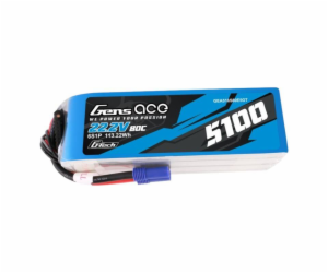 Gens ace G-Tech 5100mAh 80C 22,2V 6S1P Lipo Battery Pack ...