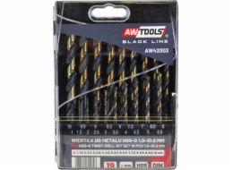 AWTools vrtačka METAL HSS M2 DRILL 19KS SET. /1,0-10,0MM/ PREMIUM AW42003 AWTOOLS