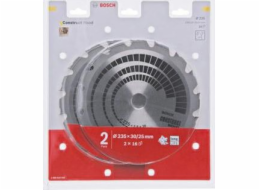 BOSCH OTOČNÁ PILA BOSCH DVOUBALOVÁ KONSTRUKČNÍ DŘEVO 235x2,8/1,8x30x16z B2608644656