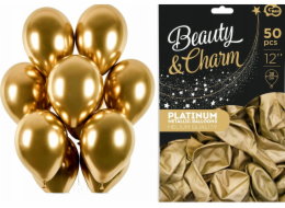 GoDan Beauty&Charm Balloons platinová zlatá 12/50 ks CB-ZLT5