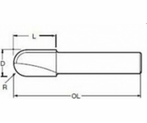 Makita U-Slot Fréza 8mm R=8 16x18mm